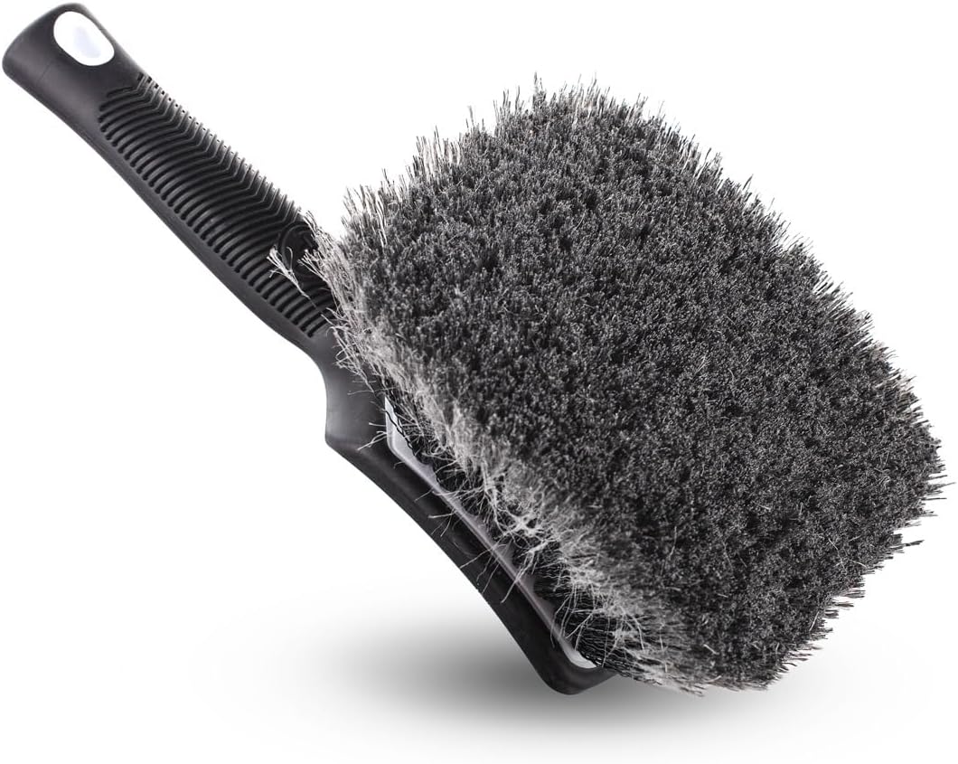 Detail Factory - ProGrip Wheel Face Brush - Ergonomic ProGrip Handle - Soft Flagged-Tip Bristles - Black Ice image 2