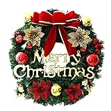 Frühlingskränze Weihnachtskranz ganzjährig Tür Weihnachten Ostern Weihnachtsdekoration Weihnachtsfensterdekoration Türdekoration Weihnachtsdekoration Weihnachtsdekoration Weihnachtsgrün dekorative Girlande Flexibler Einsatz Indoor Outdoor Einsatz Diese Vintage Bögen und Bänder Schneebälle Weihnachtsstrümpfe Socken Ornamente
