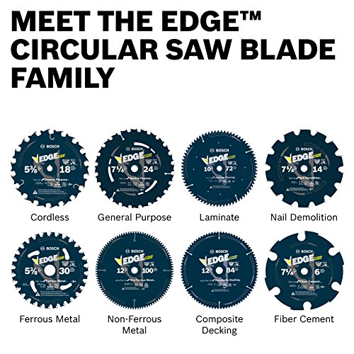 Bosch Dcb624 6-1/2 In. 24 Tooth Edge Circular Saw Blade For General Purpose #TOP4