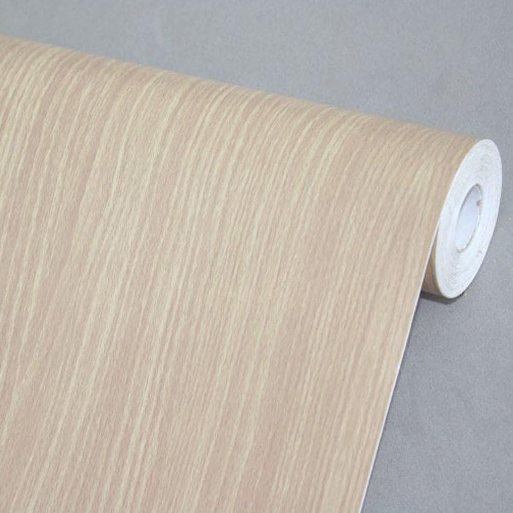Easy Apply Shelving Paper Peel & Stick Dresser Drawer Liner 19.6 Ft by 17.7 Inch, Khaki Wood Grain
