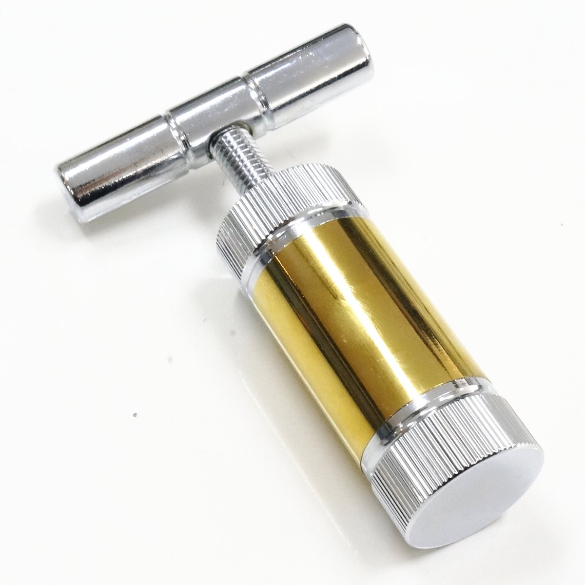 FORMAX®420 T Press 3.5" Tool Pollen T Press Heavy Duty Metal Spice Pollen (Silver with Gold)