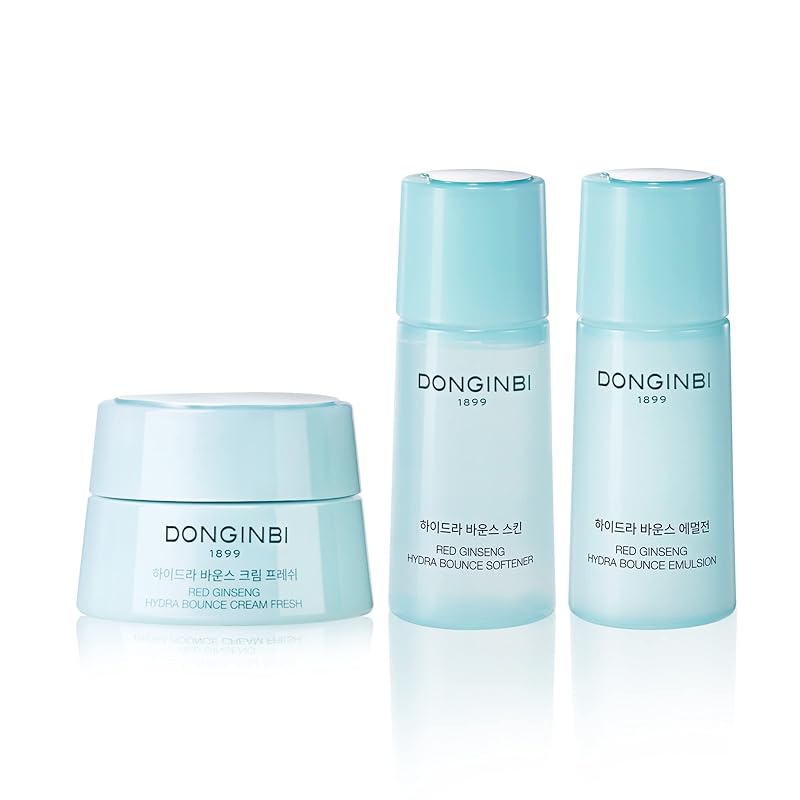 Donginbi Red Ginseng Hydra Bounce Cream Fresh Kit de Viagem para Cuidados com a Pele Coreana