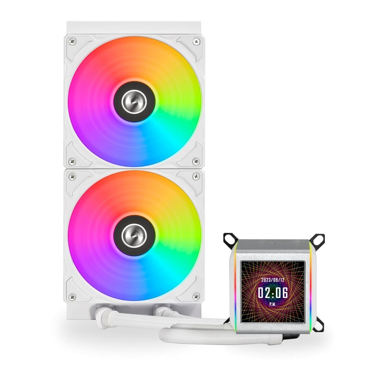 Amazon.co.jp: Lian-Li Galahad II LCD CPU 液体クーラー - ホワイト