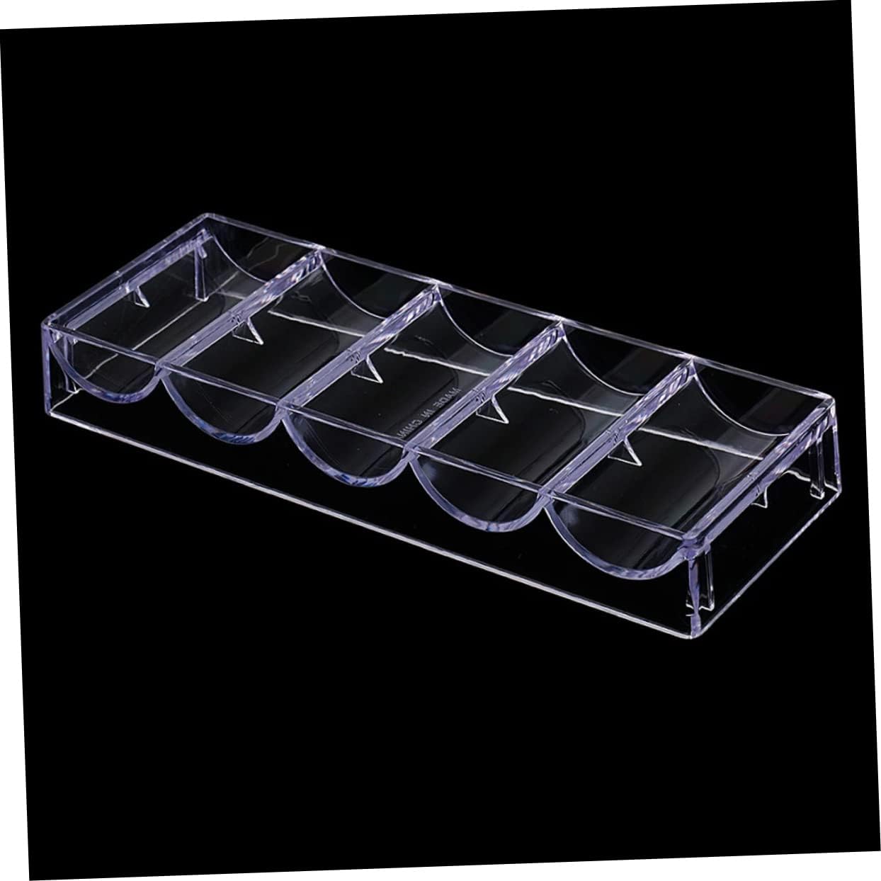 Poker Chip Storage Container Lid 100-Count Acrylic Chip Organizer for Games Stylish for Poker Enthusiasts for Home or Travel