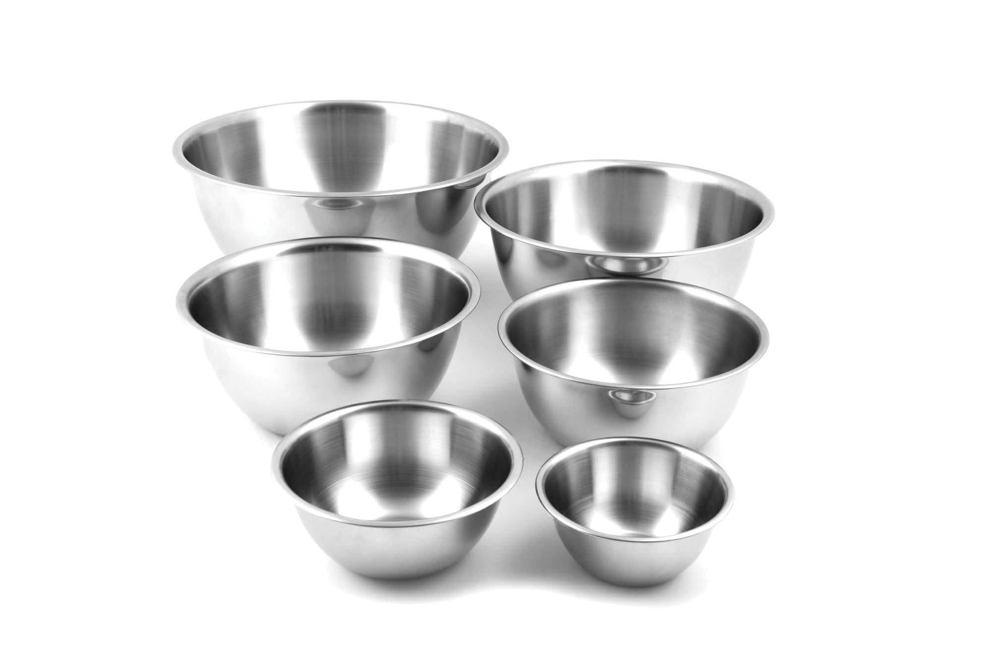 Fox Run 6-Piece Nesting Stainless Steel Polished Mixing Bowls Set