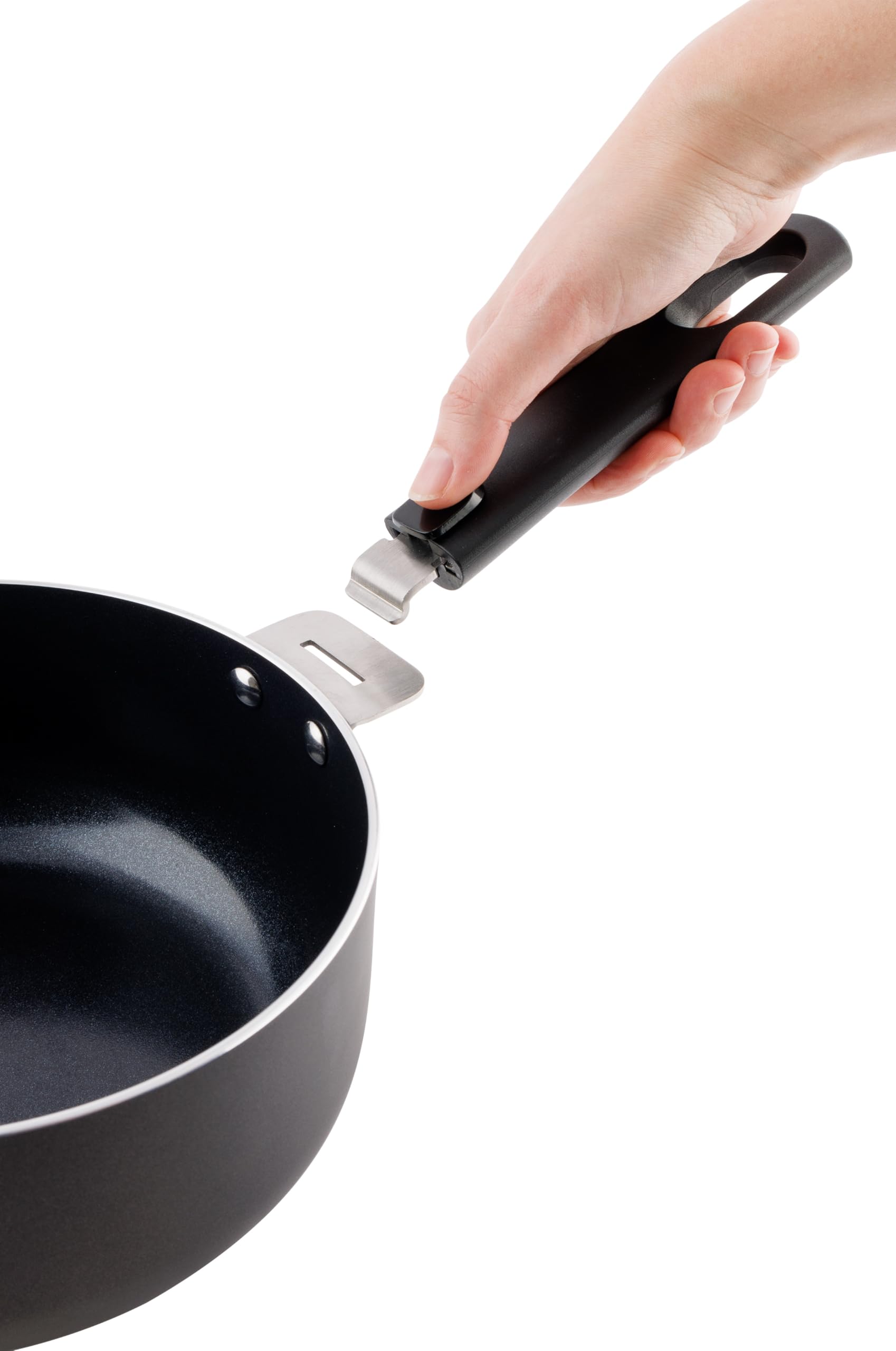 Cosy & Trendy Aluminium-Kochgeschirr-Set, Antihaftbeschichtung, abnehmbarer Griff, 4-teilig, PFAS-frei, geeignet für alle Herdarten, auch Induktion