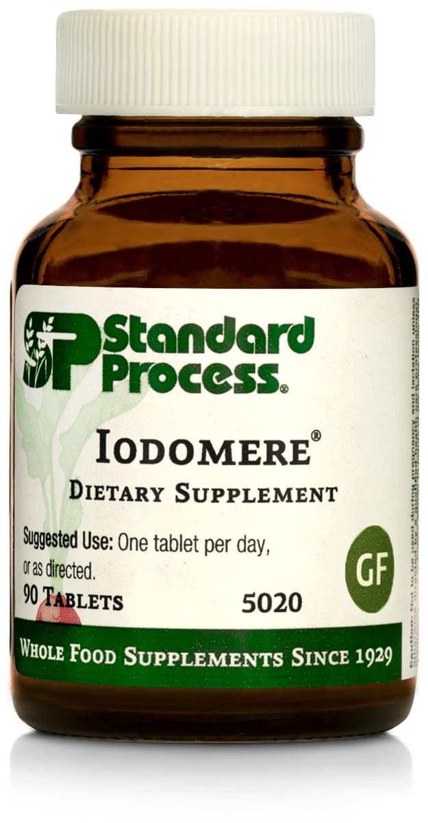 Standard Process Iodomere - Whole Food sm and Thyroid Support with Echinacea Purpurea, Green Lipped Mussel,  Carrot,  Sweet Potato, and Iodine - 90 s