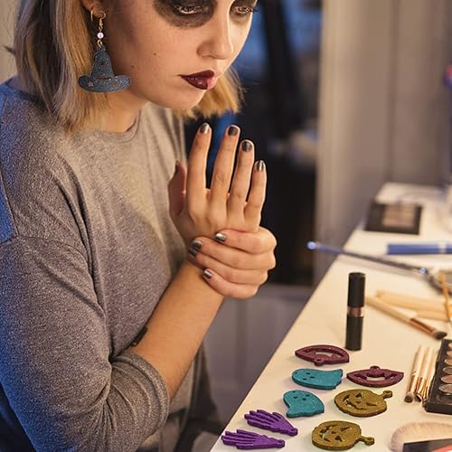 Miniatura 5 de Moldes de resina para aretes de fantasma de Halloween, moldes de fundición de joyería, molde de silicona para colgante de resina epoxi, moldes de