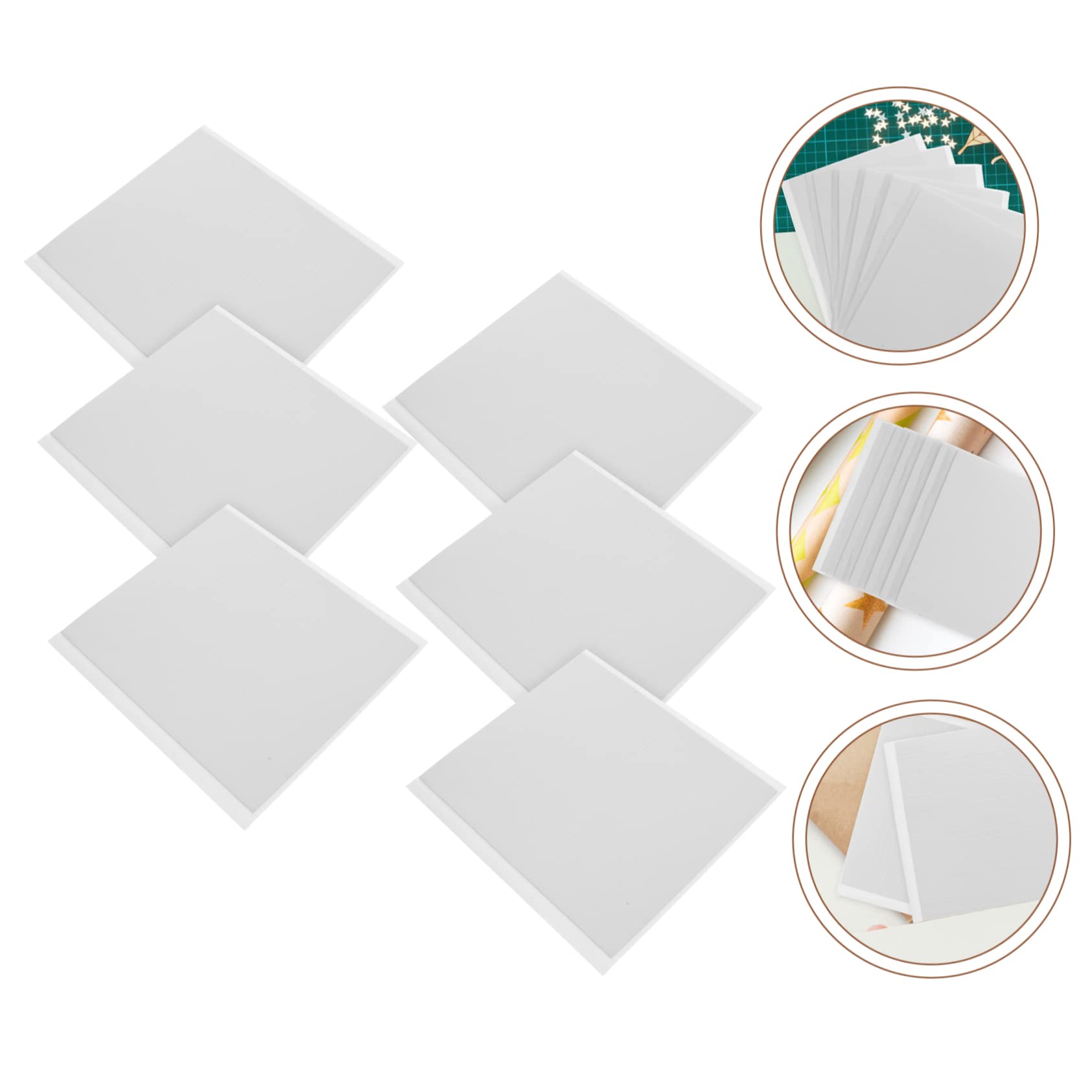 Uonlytech 5 Series Tiras De Cinta De Doble Cara Eva Pegajoso Cinta Adhesiva Espuma Echado A Un Lado De Caras Artesanía Ser Banda Hacer Pegatinas 6 Hojas*5