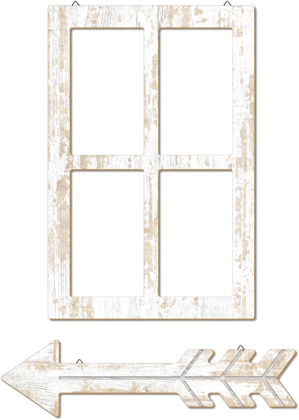 Amazon.com: Putuo Decor Rustic Wooden Wall Decor Set Farmhouse Style ...
