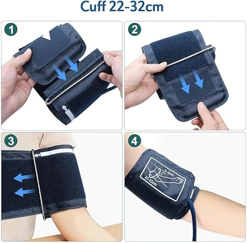 Blood Pressure Monitors, Upper Arm Large Cuff Blood Pressure Machine For Home Use, Universal Comfort Wide Bp Cuff (22-32 Cm), Basic Automatic Upper Arm Blood Pressure Monitor, Heart Rate Machines - 7