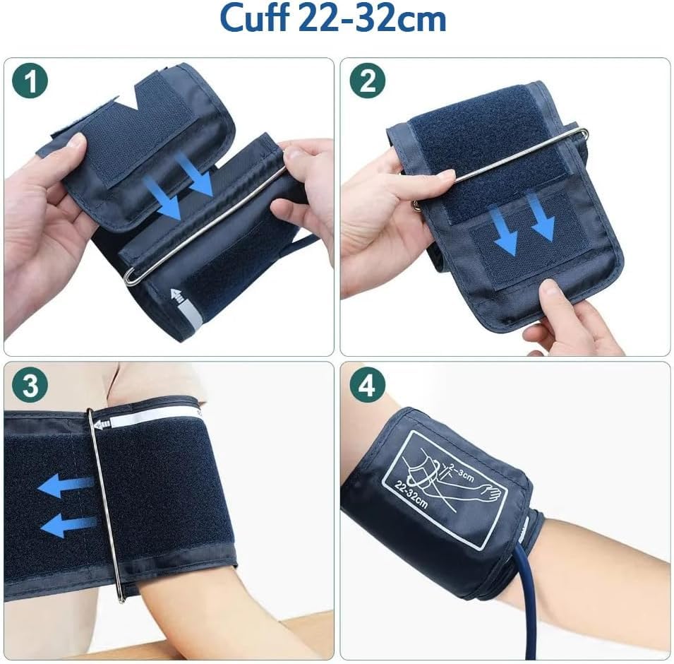 Image of Blood Pressure Monitors, Upper Arm Large Cuff Blood Pressure Machine for Home Use, Universal Comfort Wide BP Cuff (22-32 cm), Basic Automatic Upper Arm Blood Pressure Monitor, Heart Rate Machines