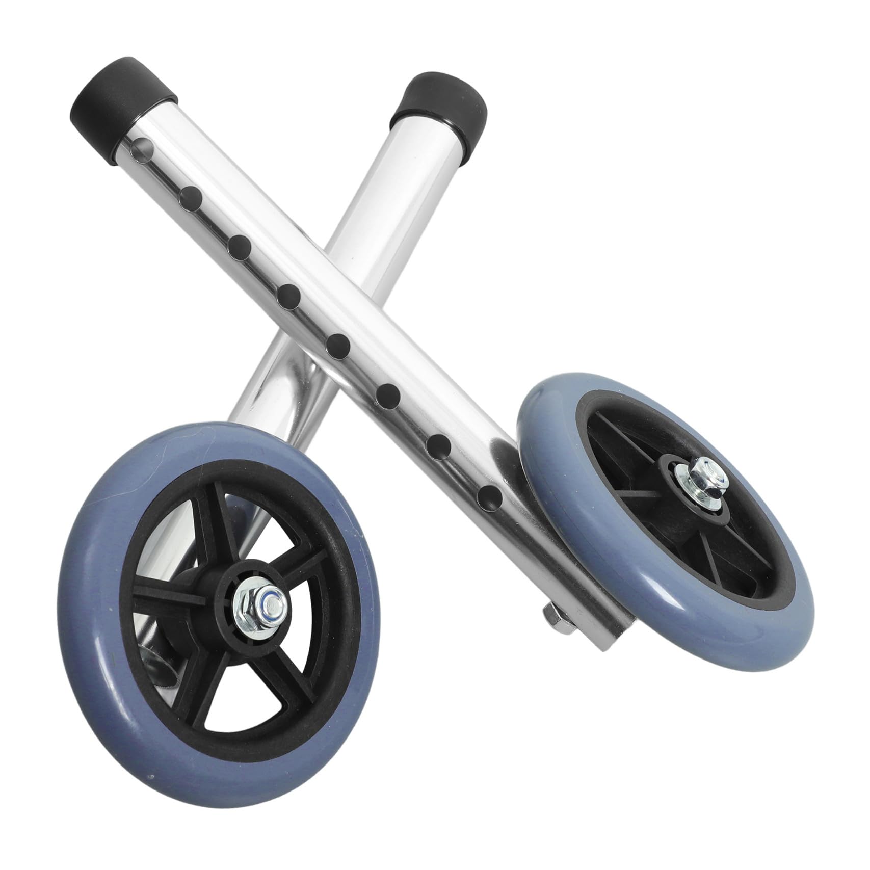 ABOOFAN Ruedas para Andador 2 Piezas Regulables De Aluminio Accesorios Robustez Y Movilidad Agradada Para Marcos De Caminar Fácil De Instalar