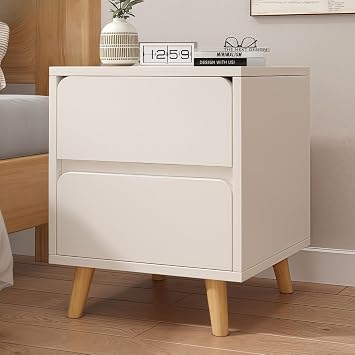 Bedside Table, Bedside Storage Rack, Night Table, Bedside Table, Wooden Bedside Table, With Drawers, Large Capacity, Sofa Side Table, Stylish, Compact, Bedside, Living Room, Phone Stand, Sofa