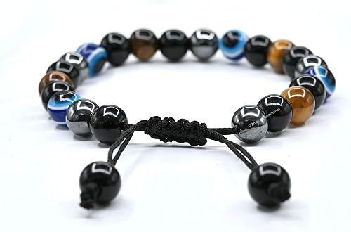 Miniatura 3 de Natural Healing Crystal Bracelet for Women - Mens Bracelet Energy Balancing Gemstones Set - Adjustable Stone Bead Bracelet for Men and Women - Anger