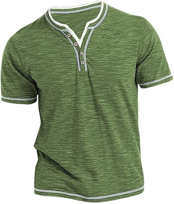 Hemd Herren Kurzarm Slim Fit Herren Henley Shirt Kurzarm – Slim