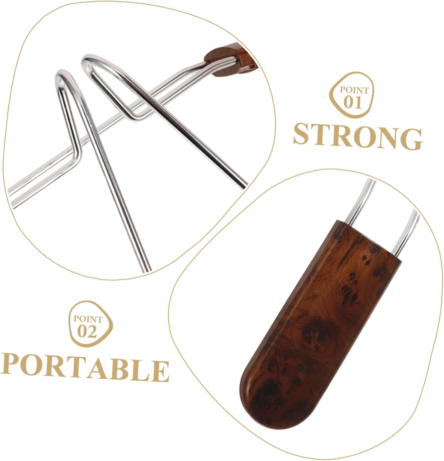 Stainless Steel Car Clothes Drying Rack Headrest Hooks Coat Hanger Bar