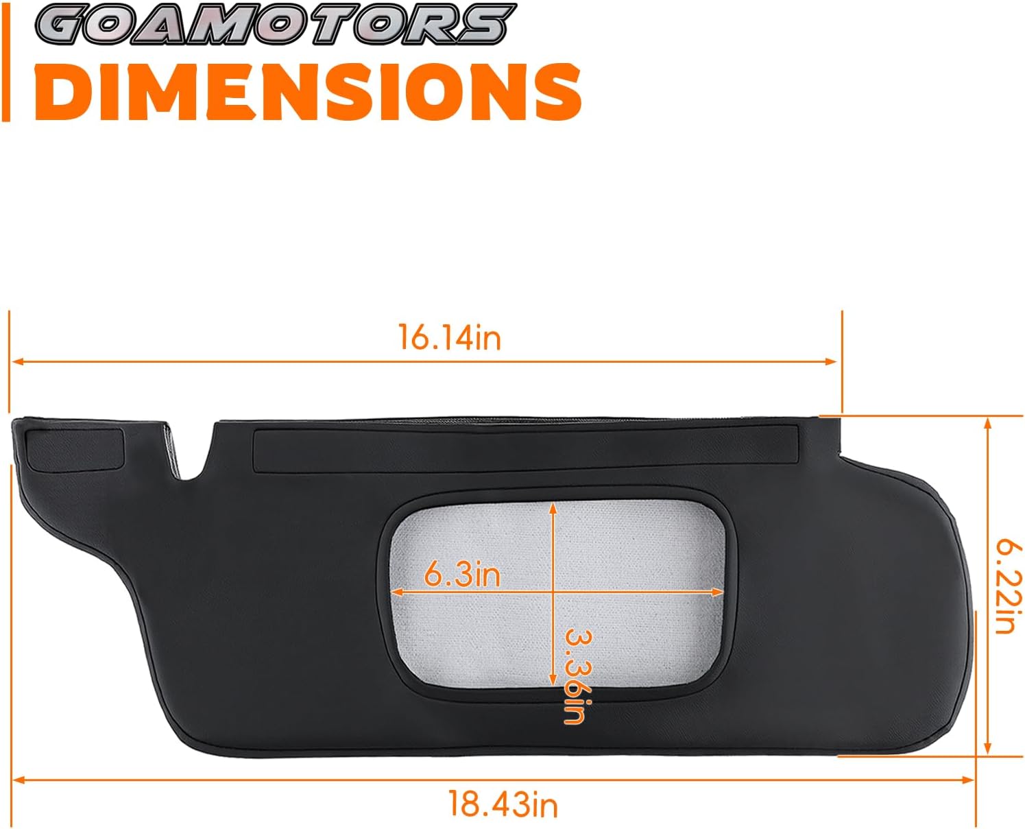 GoaMotors for Ford Mustang 1994-2004 Pair Black Leather Sun Visor Cover Replacement Left Driver & Right Passenger Side Car Sun Visor Cover