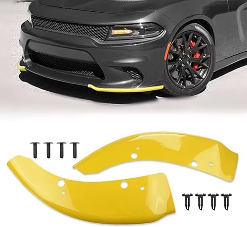 Protector de parachoques delantero compatible con Dodge Charger HellcatSRT 392  Scat PackRT Scat PackGTRT (amarillo)