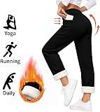 YMADREIG Fleece Lined Pants Women Winter Thermal – product photo 4 of 7