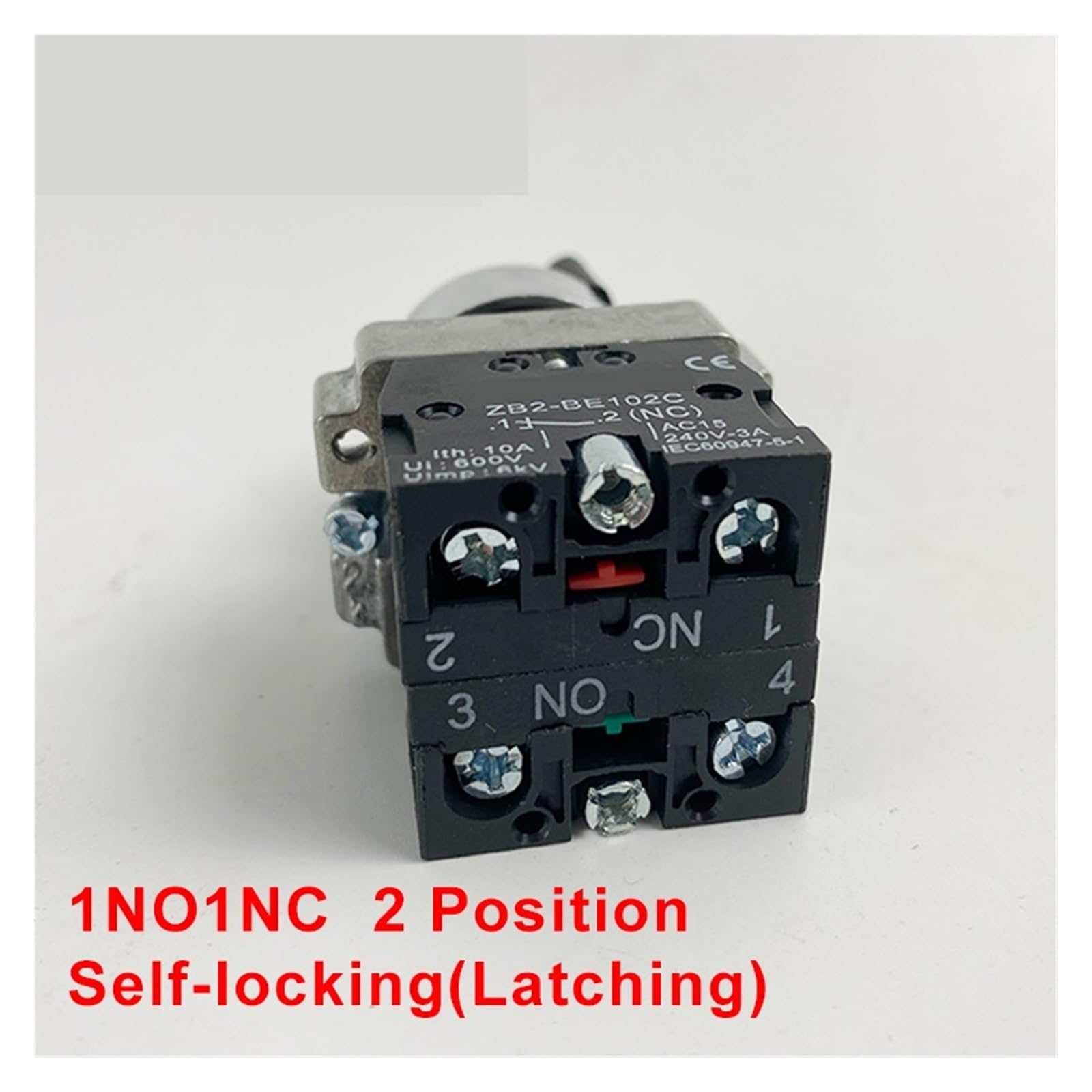 Interruptor Giratorio de Perilla de 22 mm, selector de reinicio momentáneo con Enclavamiento de 2/3 Posiciones XB2-BD21 BD23 BD25 BD33 BD45 BD53 1NO/2NO/1NO1NC(XB2-BD25,10pcs)