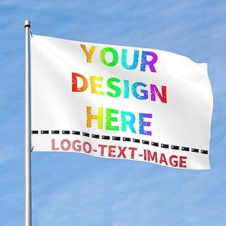 Benutzerdefinierte Doppelseitige Flagge 2x3ft - Personalisieren Sie Ihr Logo/Text/Foto, Banner für Garten, individuelle Campingflagge