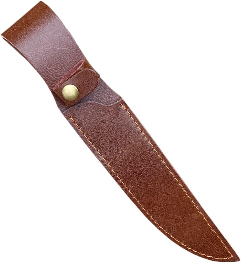 1PC Leather Knife Sheath, with Belt Loop and Snap Closure, Protective Case, Fits for Outdoor Camping and Hiking
