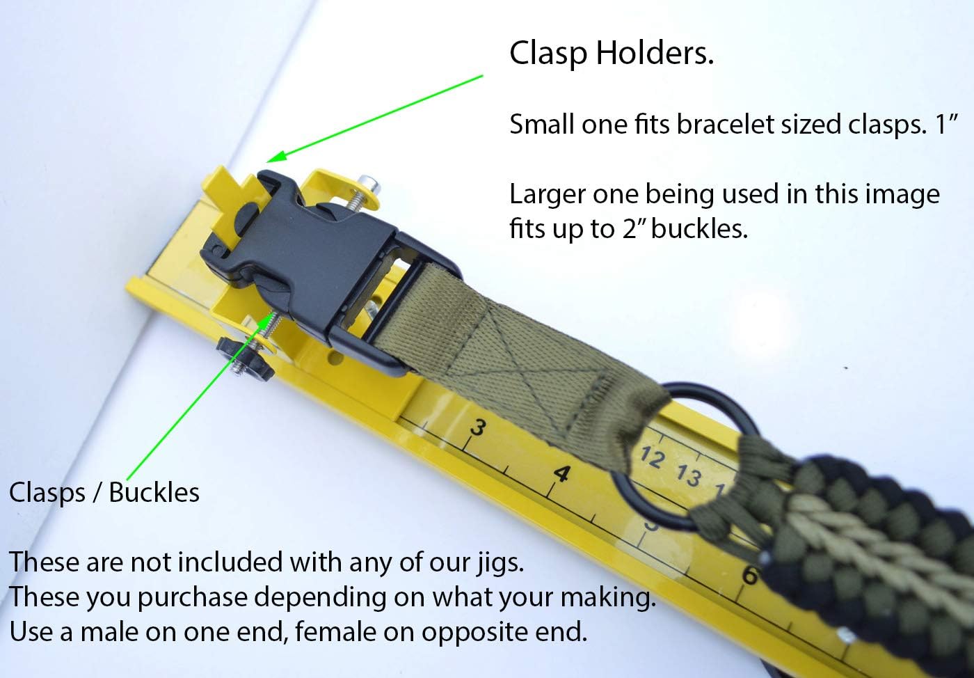 Acid Tactical® 47" Adjustable Paracord Jig - Lightweight Aluminum - for Bracelets, Keychains, Belts, Slings, Straps & More - Accommodates Any Clasp or Hook