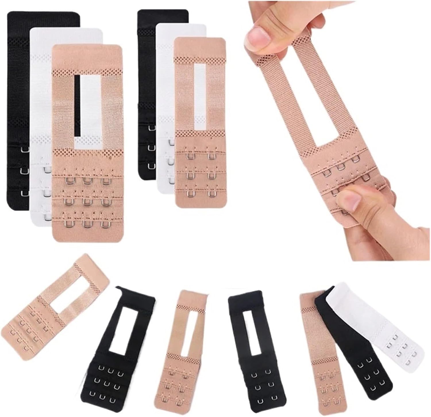 Bra Extenders 3 Hooks 20Pcs Women Bra Extenders Extension Underwear Accessories Lengthen Expander