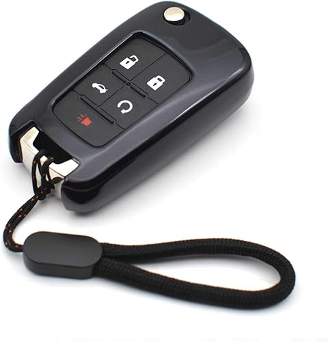 Compatible con Chevy Chevrolet Equinox Encore Camaro Cruze Malibu Impala Buick Regal Lacrosse GMC Terrain Negro Funda de TPU Funda para llavero