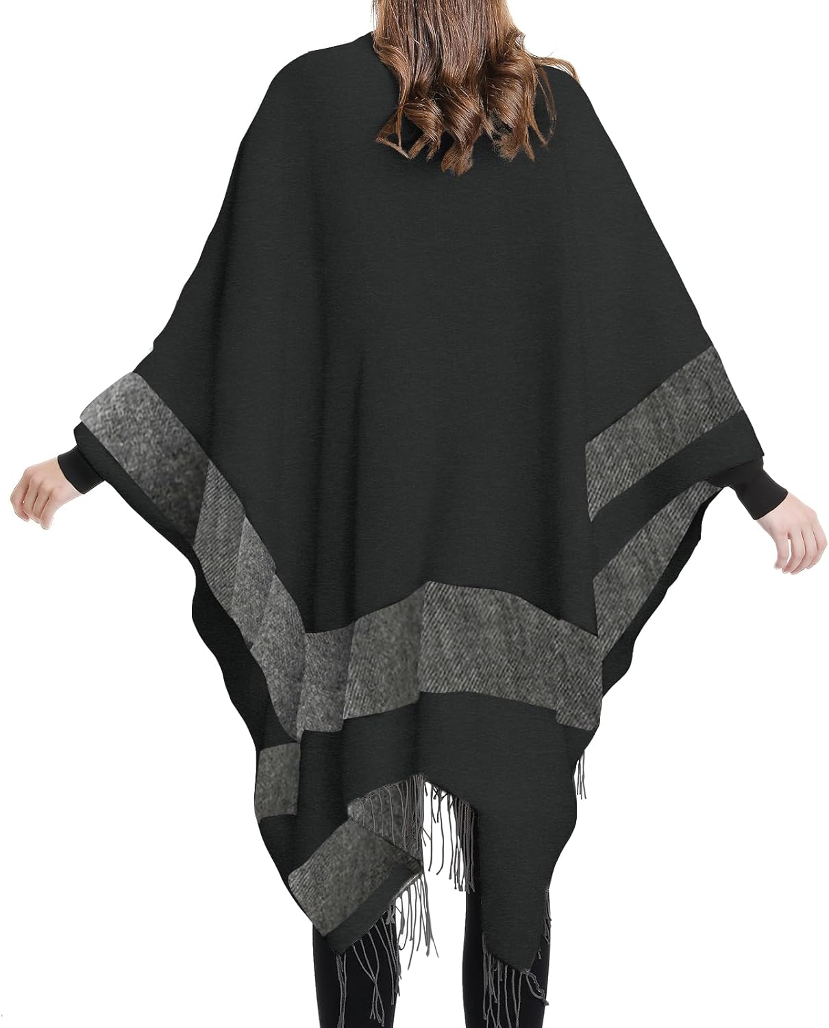 FINIZO Women's Shawl Wrap Ponchos Cape Cardigan Sweater Open Front for Gifts - Image 6