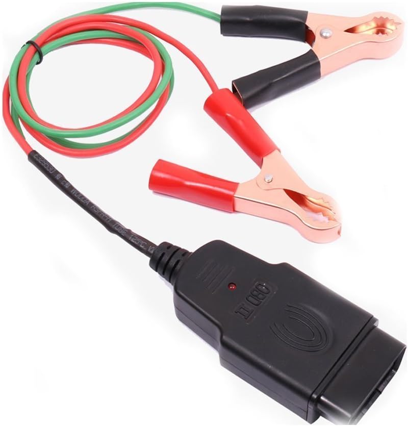 FireAngels OBD II Memory Saver Connector OBD2 16pin Memory Saver Connector Vehicle ECU Emergency Power for 12V DC Power Source Supply Cable
