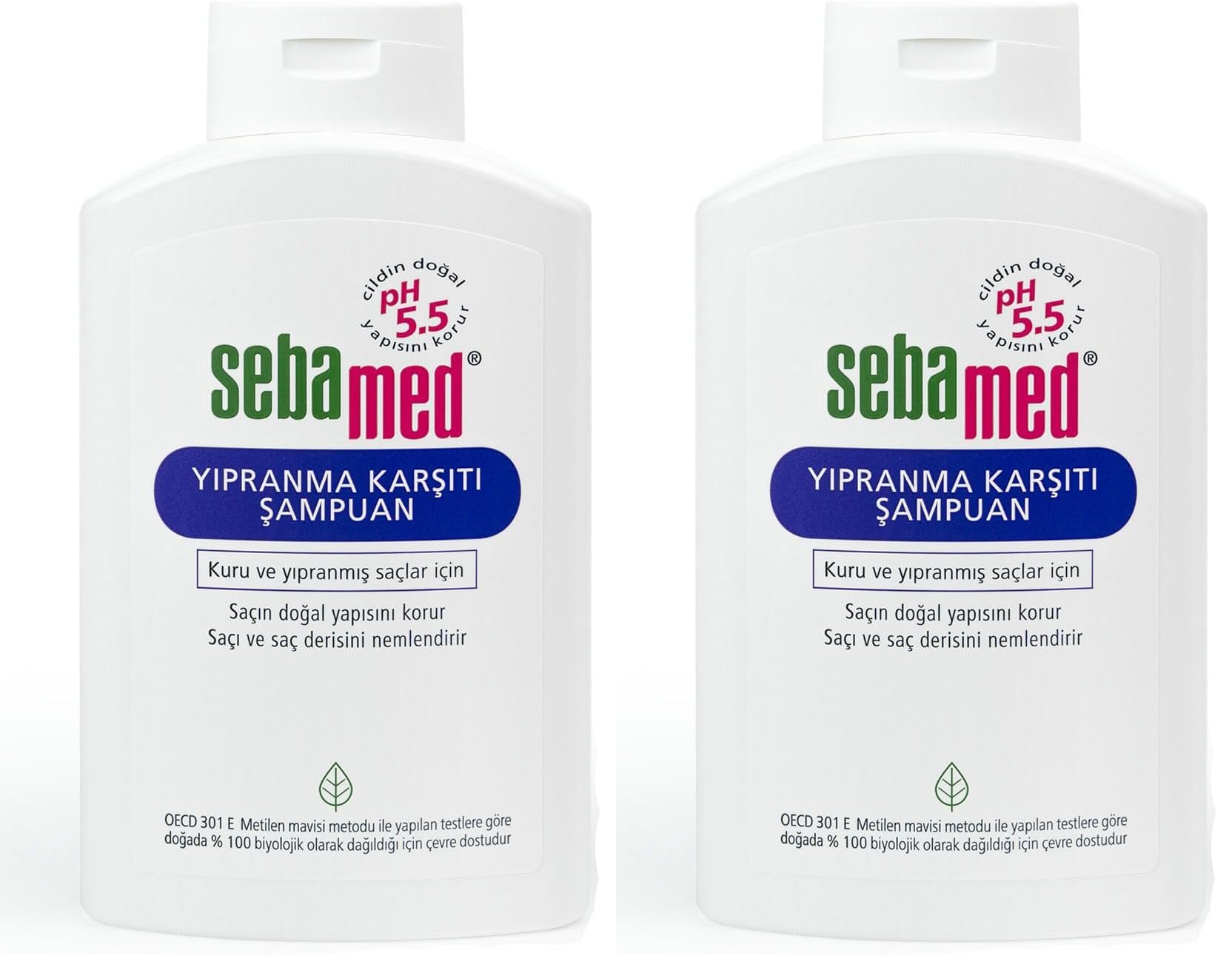 Sebamed Kuru ve Yıpranmış Saçlar İçin Nemlendirici Etkili Onarım Şampuanı 400 ml (2 paketi)