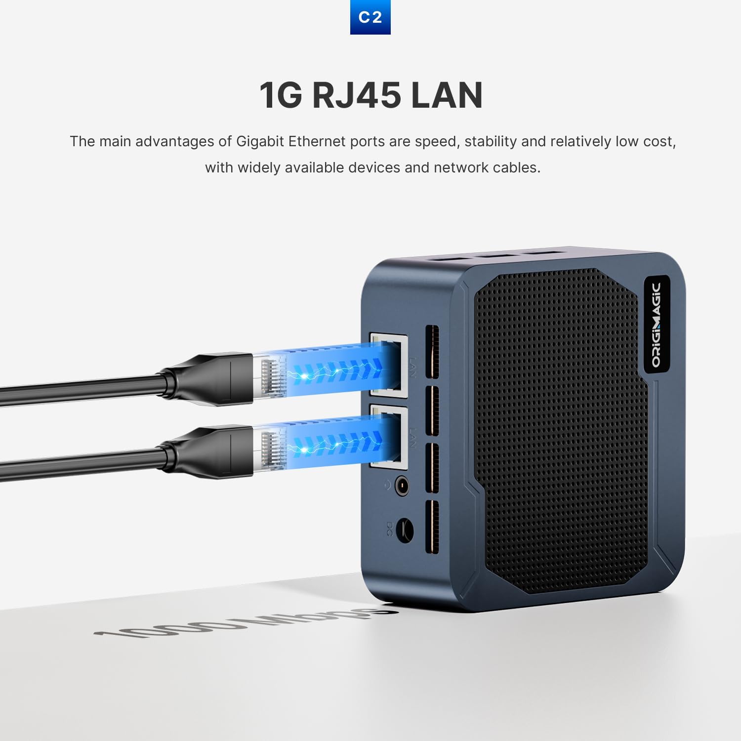 C2 Dual 1G LAN Mini PC Intel N150 3.6GHz, 12GB LPDDR5 512GB NVMe SSD, 4K Triple Displays (HDMI x2, DP), Wi-Fi 5, BT 5.0, Micro PC for Firewall, NAS, Home Server, Desktop Computers, Office