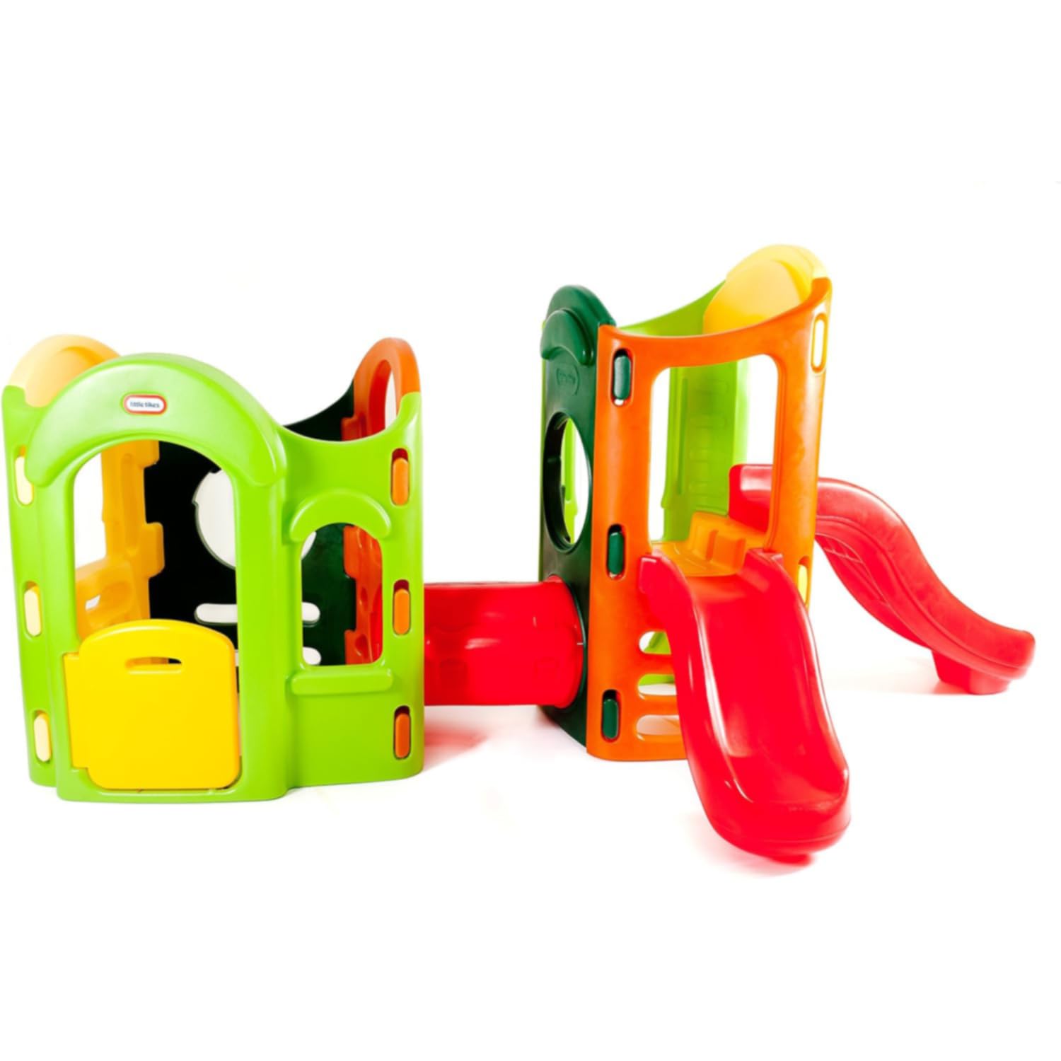 Little Tikes Parco giochi regolabile 8-in-1 - Set da gioco all'aperto (2 scatole) - Incoraggia il gioco attivo - Giochi e avventura in giardino - Per bambini dai 2 anni in su - Naturale