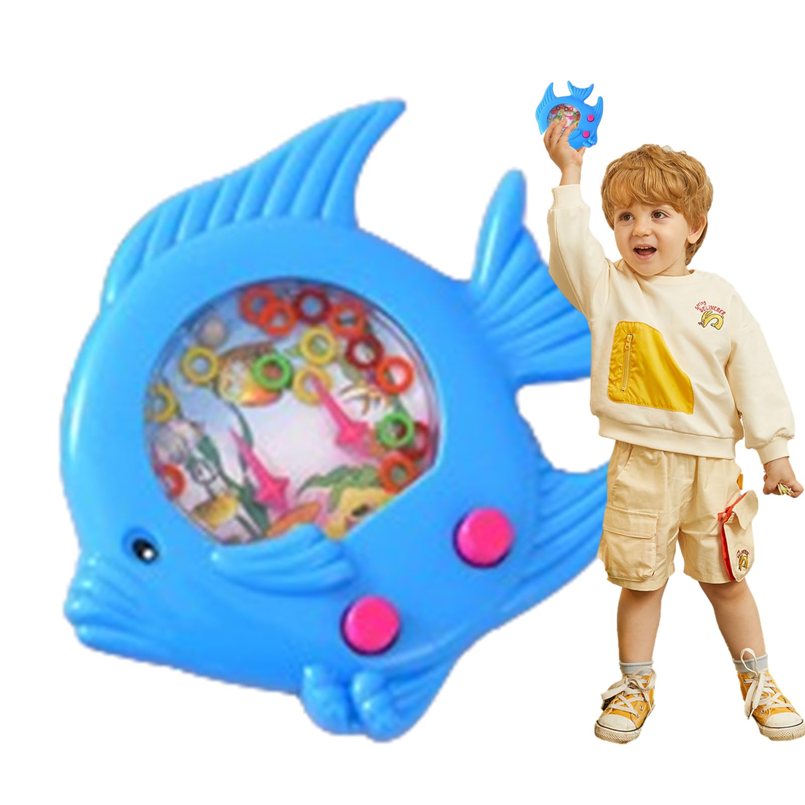 Jeu D'arcade Aquatique Portable – Machine à Eau Rétro Avec Anneaux, Jouet Sensoriel Nostalgique Pour Enfants Dès 3 Ans