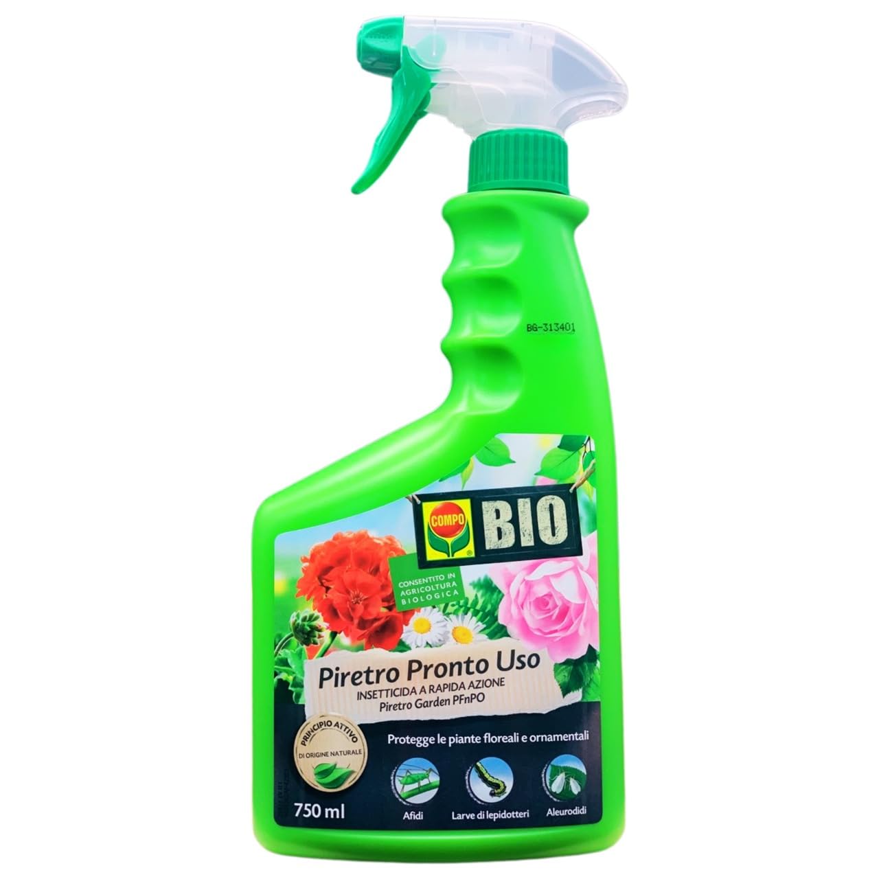 SET: 2xDetergente Spray Insetticida a Rapida Azione, PIRETRO PRONTO USO. Protegge Le Piante Floreali e Ornamentali, Di Origine Naturale 750ml + Concime In Bastoncini UNIVERSALE