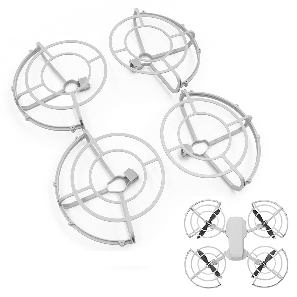 Propellers and Propellers Guard Protection para Mini 2 Juego de accesorios para drones Juego de accesorios de hoja de respaldo de repuesto Tornillo de aire