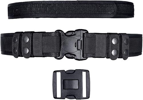 Miniatura 3 de TAFTACFR Cinturón de servicio para la aplicación de la ley Utilidad de seguridad Policía Militar 2.25 "Tactical Patrol Belt Set