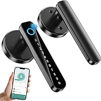 Vista 1 de Fingerprint Door Lock- biometric Smart Door knob- passcode keypad Door Handle，for Bedroom Hotel Office Apartment (Black)