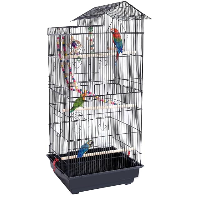 Foto 5 de 8 de BAKAJI Jaula de Aviones para pájaros, Loros inseparables, calopsite, periquitos, volátiles