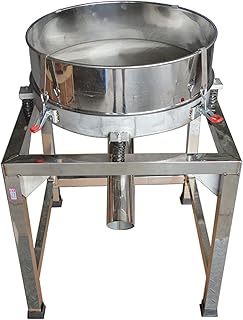 LGXEnzhuo Stainless Steel Automatic Vibrating Sifter Machine Electric Sieve Electric Powder Shaker 19.6inch Powder Vibrating Screen with 40 and 100 mesh Screens 110V 300W