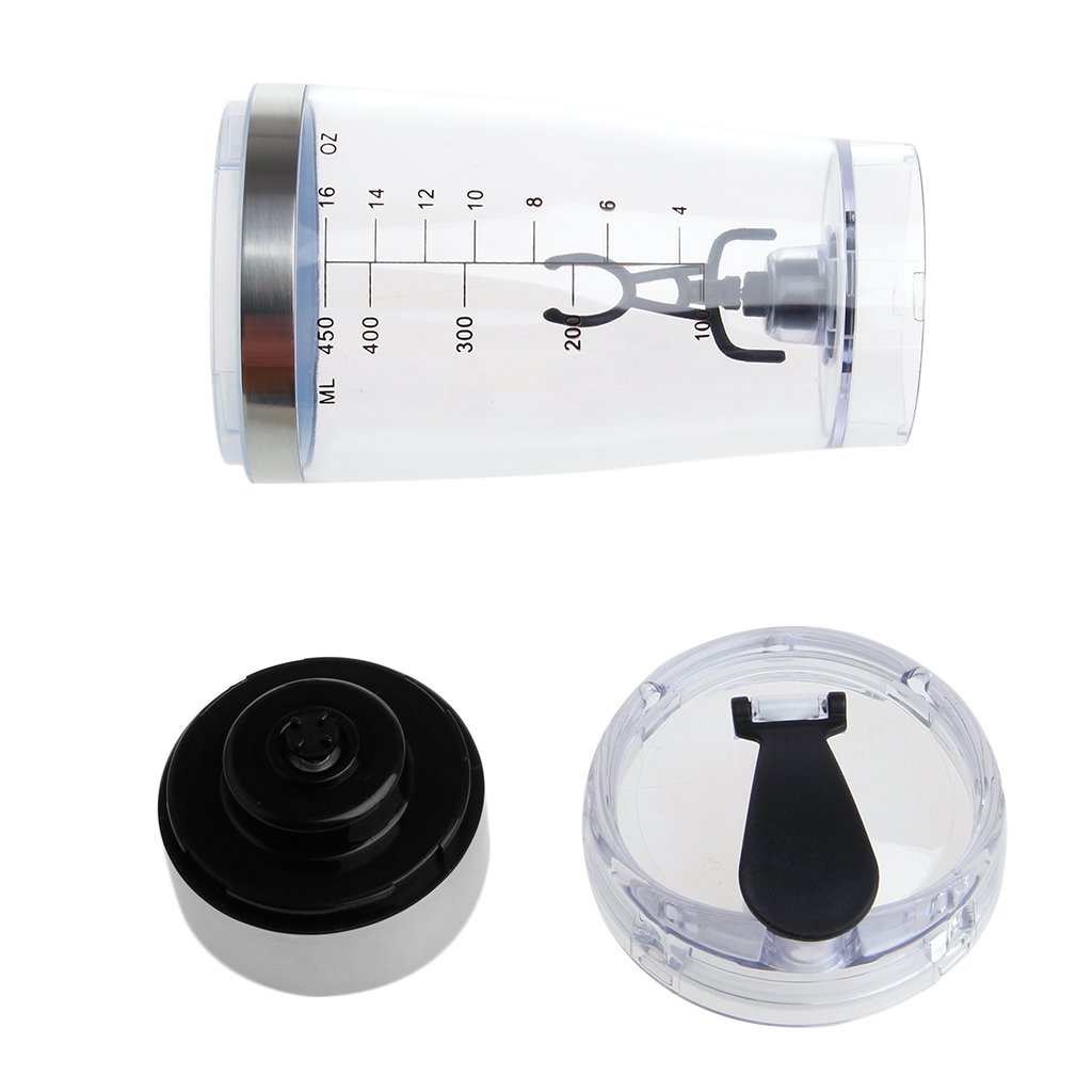 450 ml BPA Protein Shaker Water Bottle Electric Automatic Mixer For Smart Cup Protein Auto Shake Drink Juicer Coffee Mixing Mug Self Stirring Shake Drink Blender Juicer Trasparente Creative Auto Mug