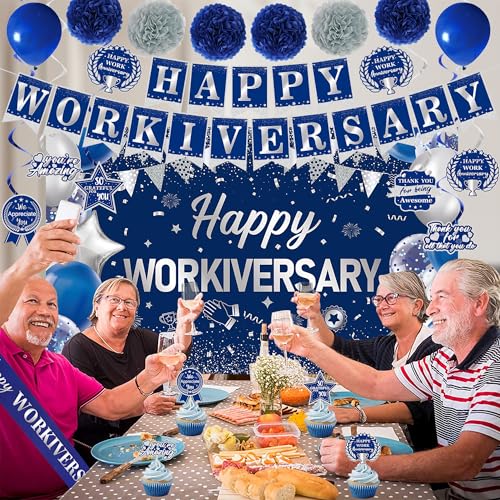DARUNAXY Happy Workiversary Party Decorations for Men Women(31PC) by DARUNAXY - Used condition - Image 5