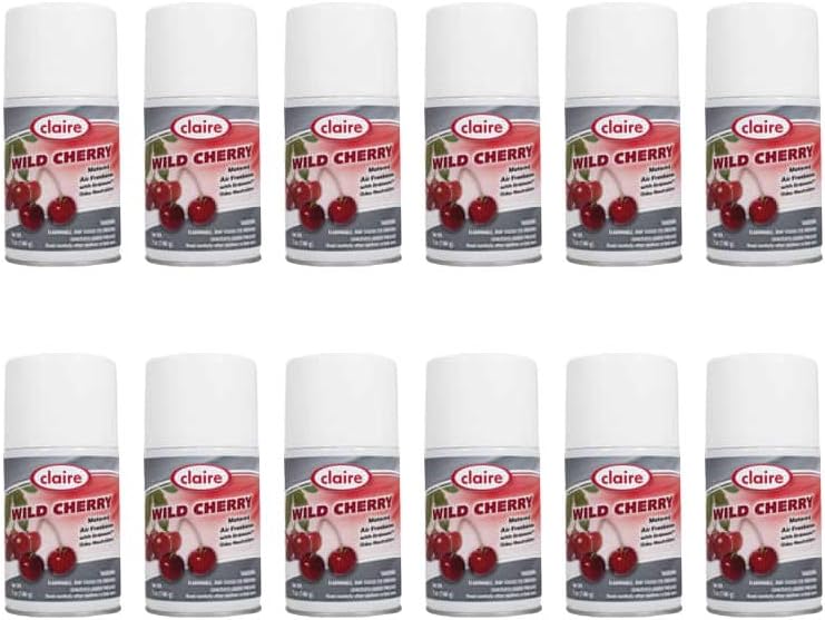 Claire C-112 Citrus Splash Metered Air Freshener Aerosol Can, 7 Ounce (Pack of 12)