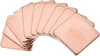 Vista 10 de uxcell Disipador térmico de cobre térmico de chipset IC plano para CPU GPU 0.591 x 0.591 x 0.047 in 10pcs
