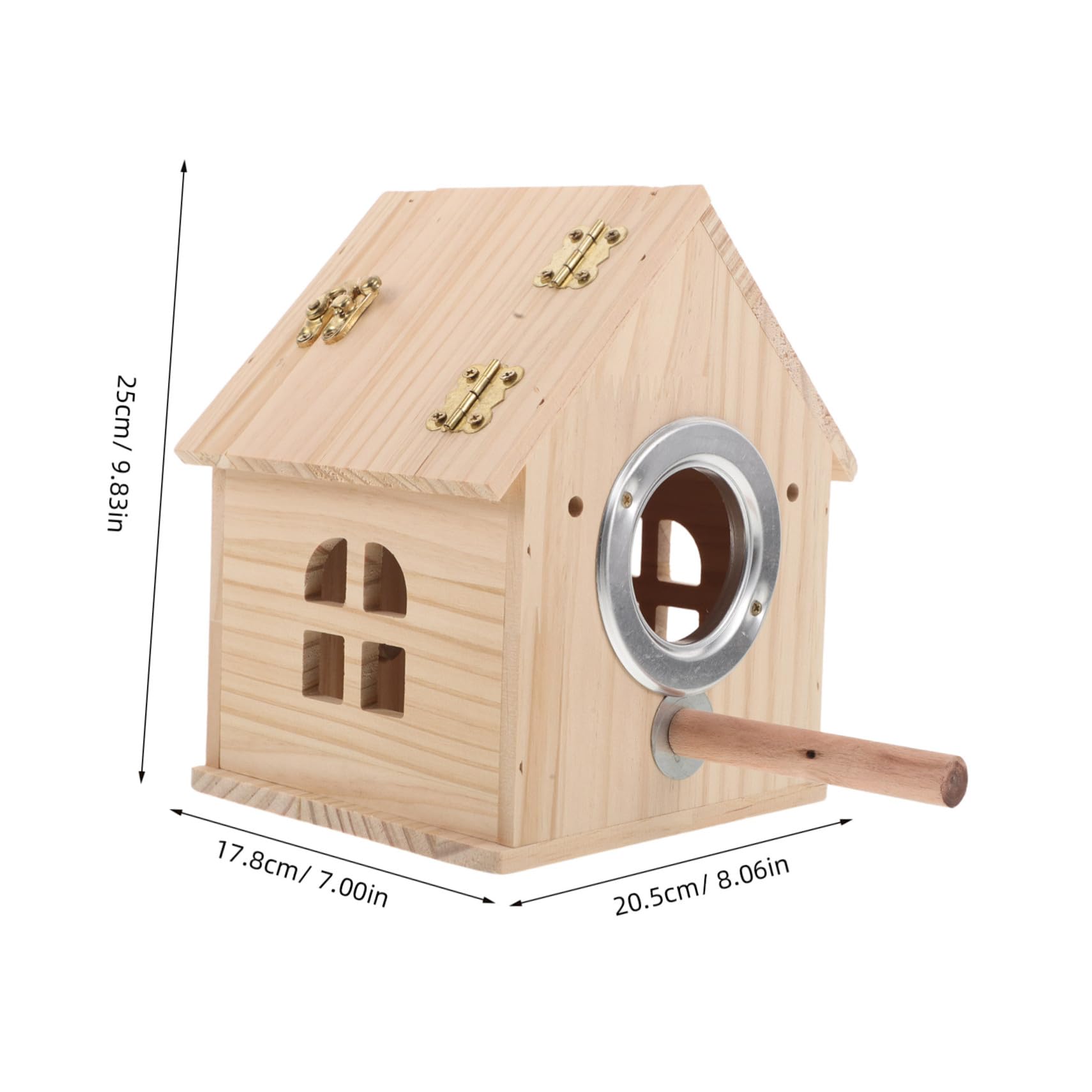 WOONEKY Bird Nest Box For Small Parakeets and Lovebirds Wooden Breeding House with Removable Top and Easy Access Door Nesting Cage For Budgie Finch Sparrow
