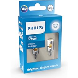Carro Con Luz Led Philips Ultinon Pro6000 LED T10 foco de señalización para automóvil (W5W), 6.000K cool white