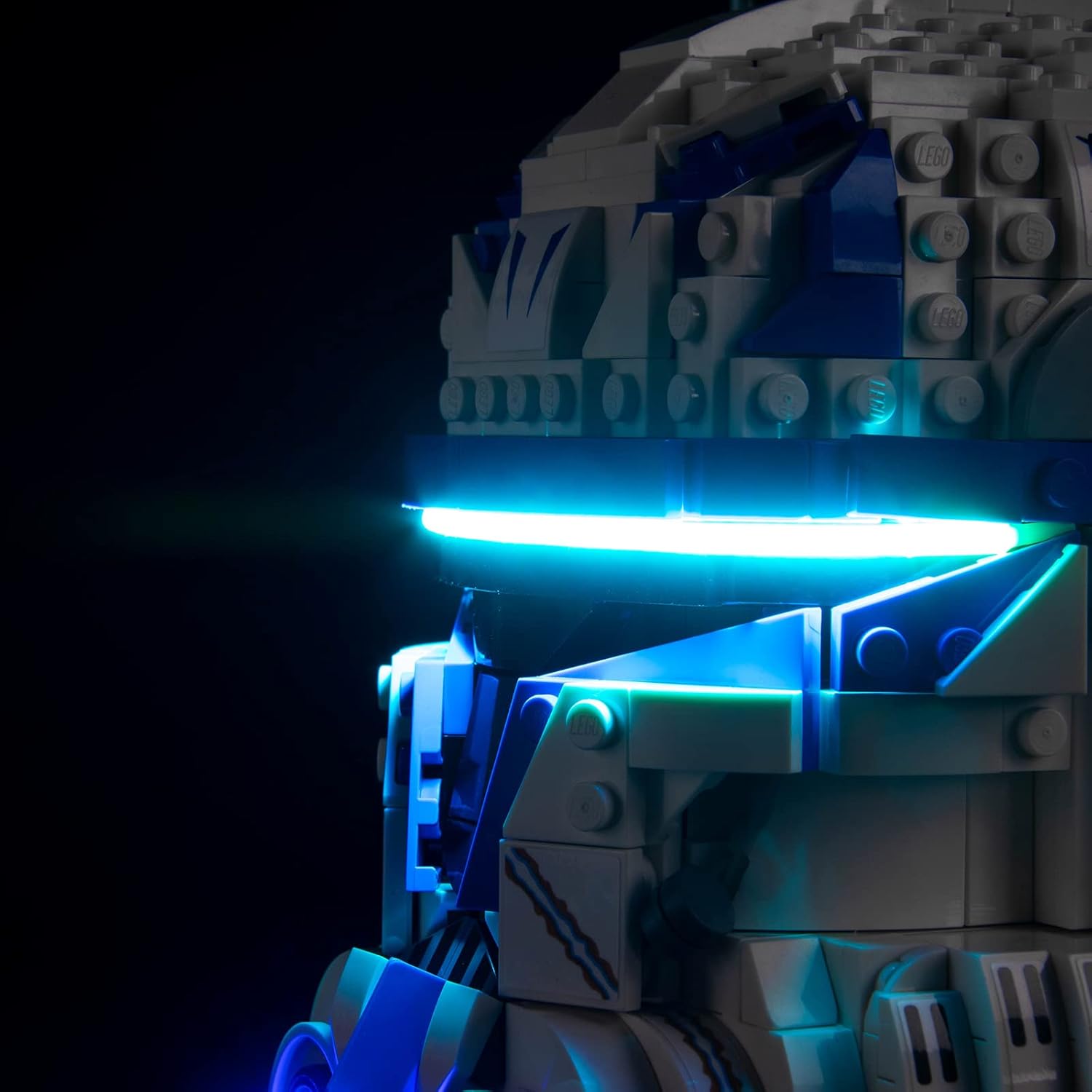 LED Lighting Kit Compatible with Lego Captain Rex Helmet Set 75349 - Lights Only - Decoration LED Light Kit without Building Block Model (Basic Version)