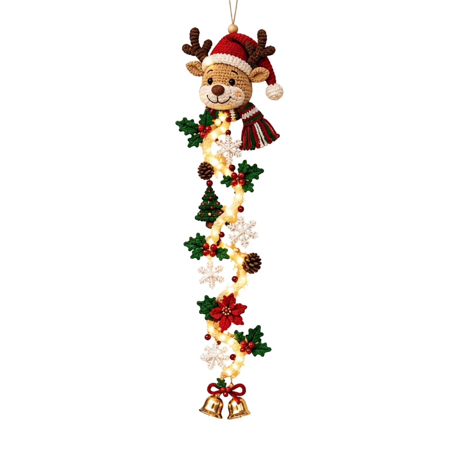 Christmas Tree Decorations LED Strip Hanging Ornaments，D